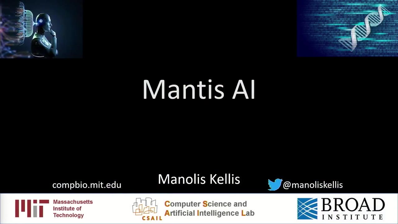 Poster frame: Manolis Kellis @ CSAIL + Imagination In Action: "AI, Creativity, Innovation, Information"